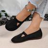 Fashion Mesh Round Toe Breathable Flats Solid Color Shallow 2025 Fashion Shoes Female Slip-on Comfortable Casual Women's Shoes