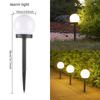 Waterproof Solar Garden LED Sphere Light 1PC Outdoor Decor Lamp for Patio Walkway Balcony Landscape Decoration