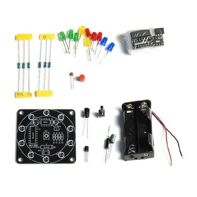 Anfängerfreundliches LED-Drehrad DIY-Kit, PCB-Löten für Schüler und Jugendliche, Familienbasteln und Elektronik lernen