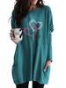 Women's Sweatshirt Women's Long Tunic with Pockets Loose Fit Fashion Printed Logn Sleeve Top