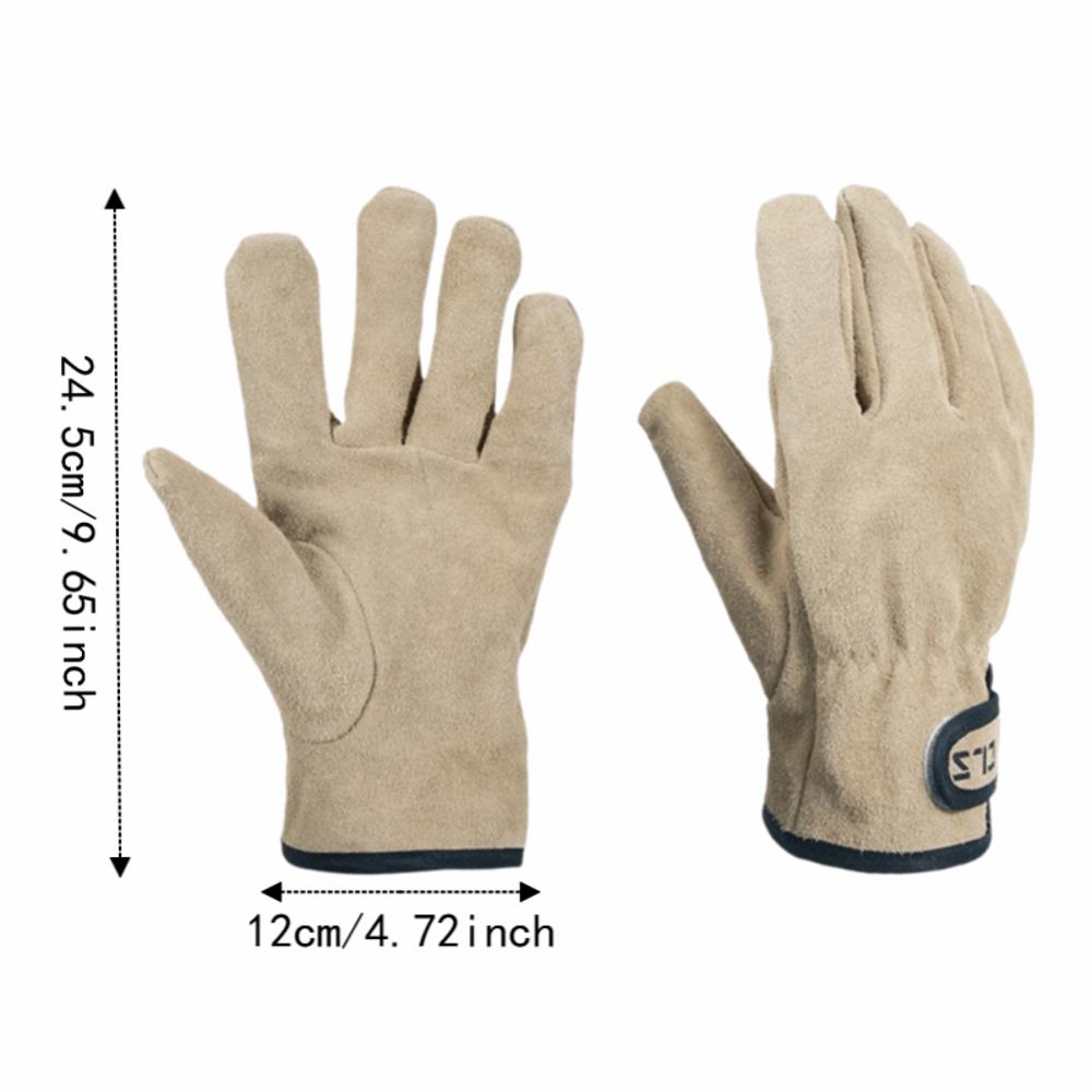 1 Pair Wear Proof BBQ Gloves Thick Work Gloves Sturdy Outdoor Heat Proof Gloves For BBQ Grilling