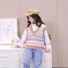 Girls' Knitwear Waistcoat Spring and Autumn Children Fashion Vest Coat
