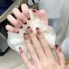 Manucure Française Ombrée Rouge-Brun: Autocollants à ongles portables Automne/Hiver