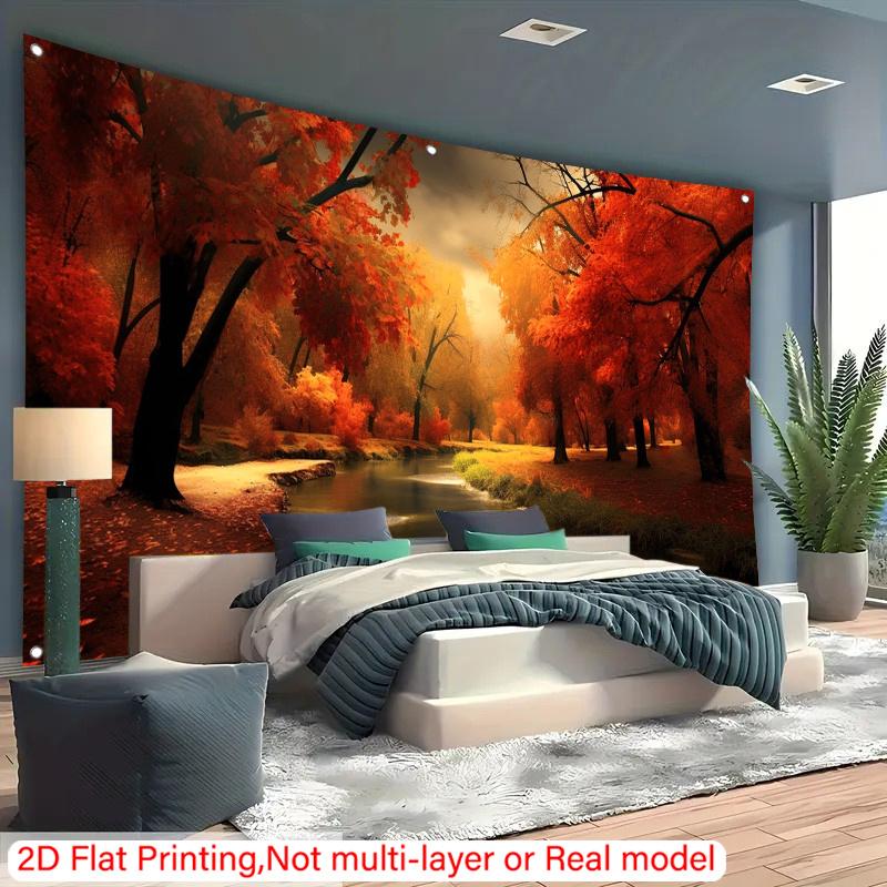 2D Plane 1 Piece of Autumn Maple Leaf Themed Element Suitable for Garden Courtyards the Best Gift for Relatives and Friends