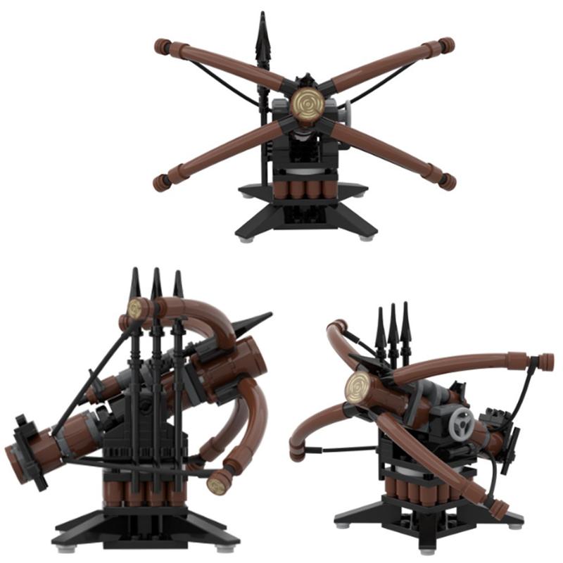 MOC Building Blocks Military Navy Figures Accessories Medieval Cannon Ammunition Wilderness Scene Tent Bonfire Brick Toy Gifts