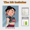 Disney Pearl Painting Mulan Portrait for Beginners and Adults, DIY Pearl Diamond Art Painting Kit for Home Wall Decor Gifts