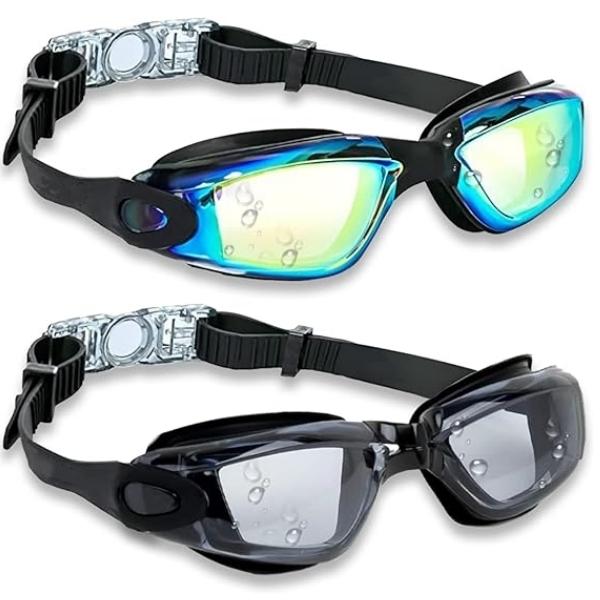 Silicone Supplier s Adult Anti-Fog Swim Goggles 2PCS PC Lenses Swimming Goggles with No-Leaking Feature