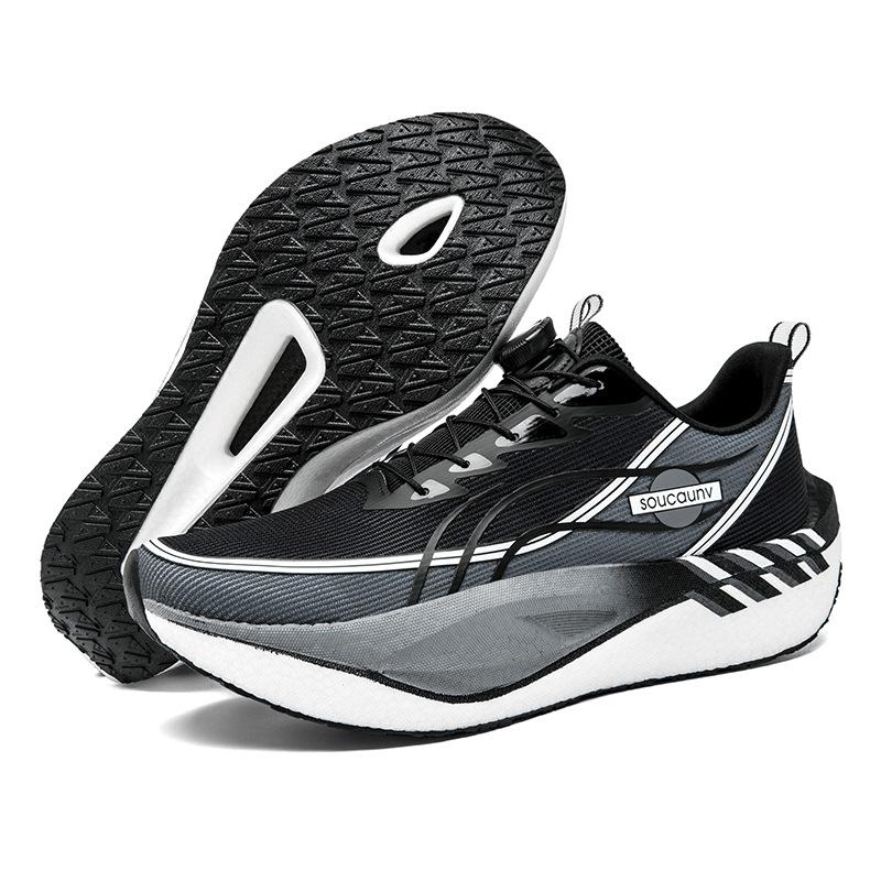 2025 Carbon Board Running Shoes New Student Youth Professional Racing Training Shock Absorption Sports Shoes Student Marathon Running Shoes