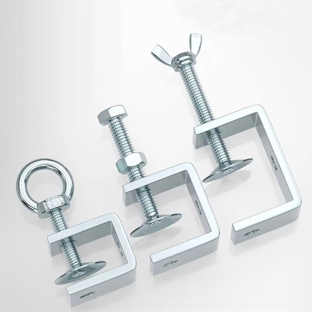 1 ks Více tvarů hlavy U svorka Otevřená výška 20-130MM Pozinkovaná uhlíková ocel C-typ svorka Zesílené pevné příslušenství