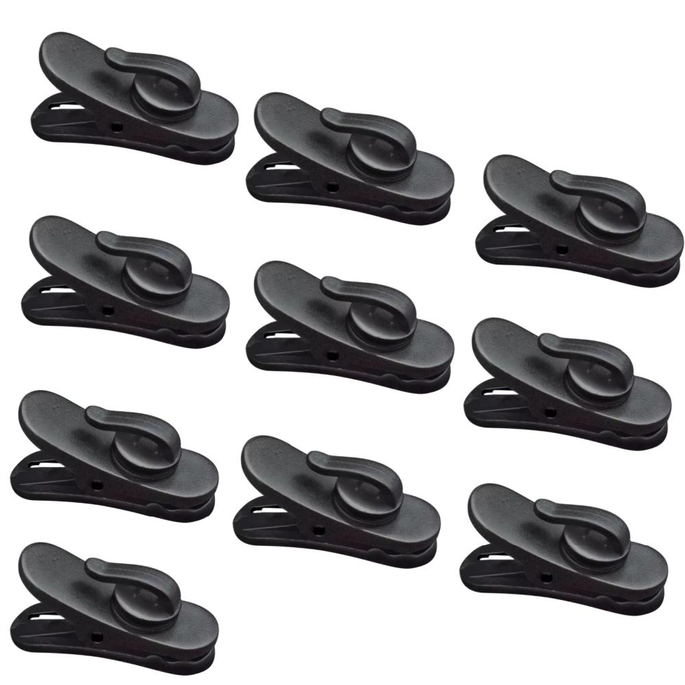 

10pcs Rotating Earphone Cable Clips - High-Density Durable Plastic | Lightweight Portable Wire Holders for Desk/Headphone/Phone чорний
