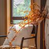 Realistic Imitation Berry Branches Long Artificial Bittersweet Branches, Fall Stems for Vase, Faux Plants Decorative Gold Green Leaves Thanksgiving