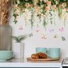 Flower Plants Wall Stickers Home Decoration Bedroom Adhesive Decals Wallpaper