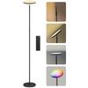 RGB Uplighter Floor Lamp, Dimmable Lamp with Remote Control & Touch Control, 350° Rotating Head, Black