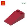 Non-Toxic 62Pcs/Lot 30363 Slope18 2 X 4Holes Slanting 2 Columns Block Moc Color Accessories Compatible With Brick Diy Children Toy