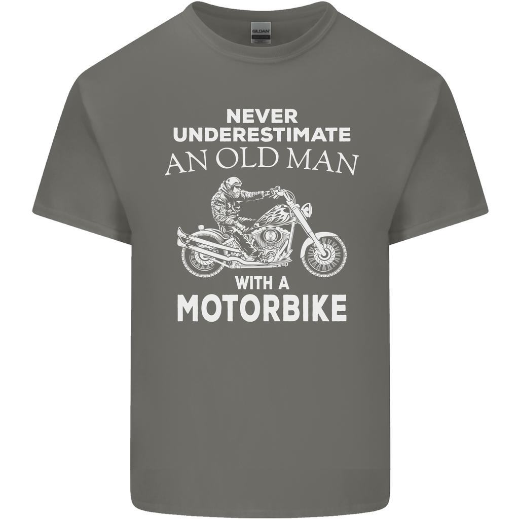 Biker Old Unisex Motorbike Motorcycle Funny Unisexs Light Cotton Tshirt