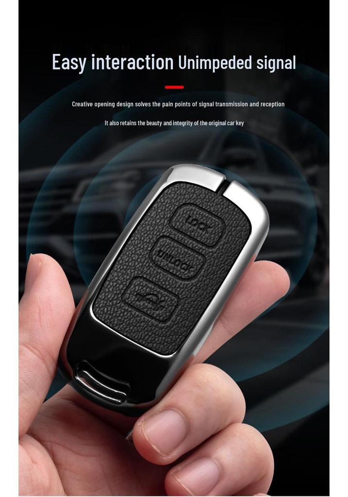 Zinc Alloy & Leather Key Case for Toyota Sequoia, Levin, RAV4