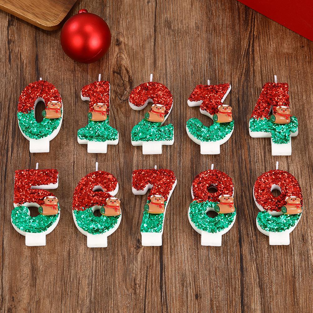 Creative Cartoon Deer Christmas Stockings Cake Decoration Candles – Perfect for Holiday Parties