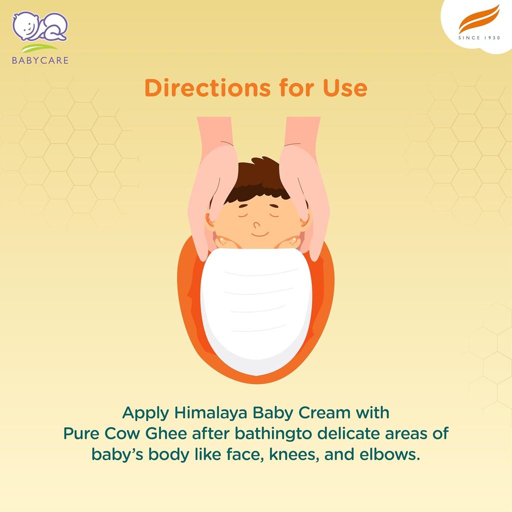 Himalaya Baby Cream with Pure Cow Ghee & Aloe Vera, 200ml, Moisturizing Sensitive Skin Care