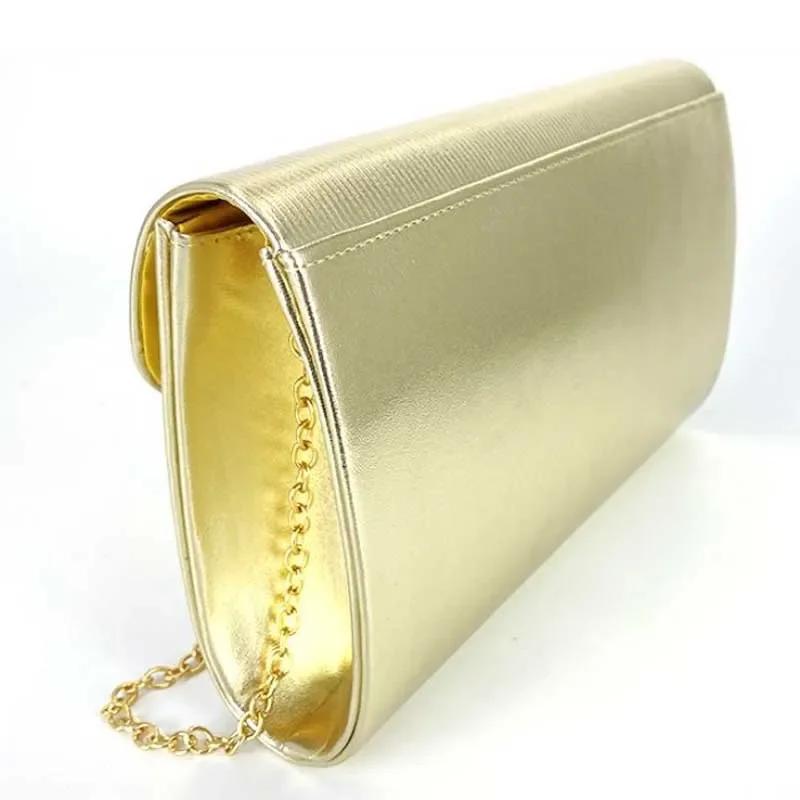 Luxury Design Women's Evening Bags Ladies Daily Clutch Envelope Handbag Daily Clutch Wedding Party Gold Chain Crossbody Bag