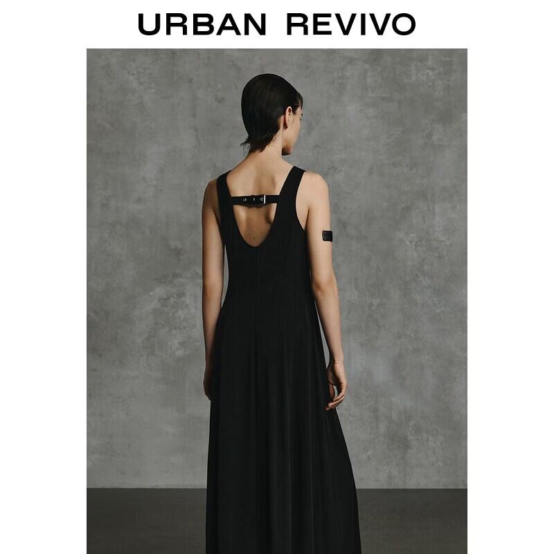 UR Urban Series Women's Leather Buckle Sleeveless Dress