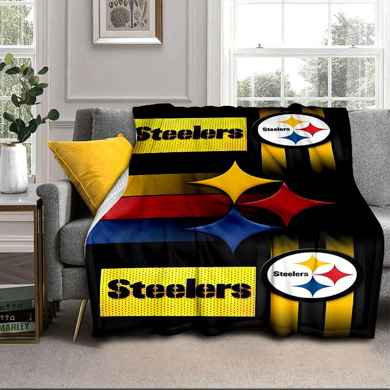 Pittsburgh Steelers Portable Blanket/Soft Blanket Bedding Blanket Suitable for Travel Camping Living Rooms Offices Sofas Fan Gifts
