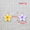 6-Color DIY Resin Lotus Flower Pendants - Transparent Five-Petal Charms for Bags