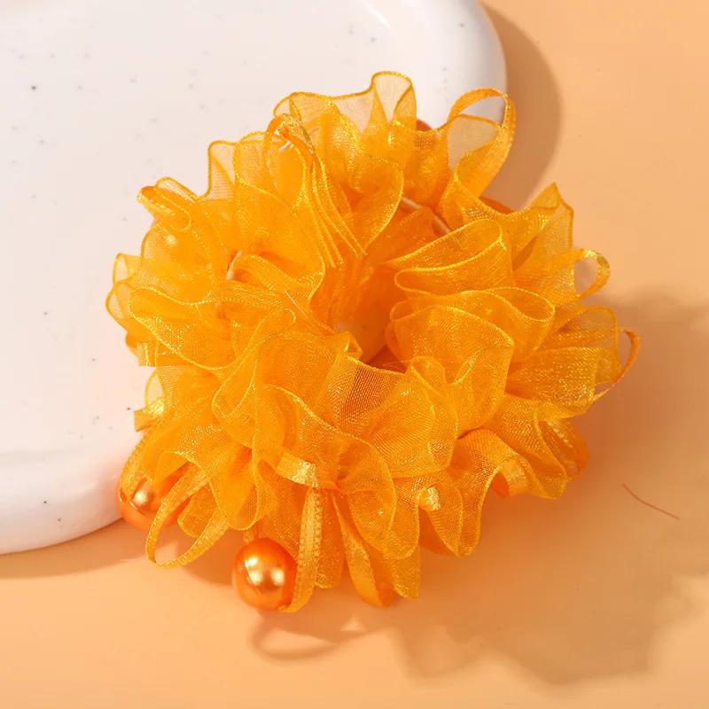 New Girl Ballet Head Flower Cute Handmade Children's Hair Circles Performance Flower Princess Headwear   Elastic Hair Bands