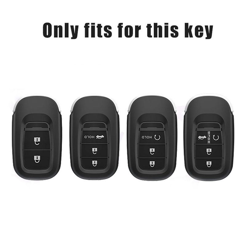 Leather Zinc Alloy Car Remote Key Case Cover For Honda Civic 11th Gen Accord Vezel Freed Pilot CRV 2021 2022 Protector Accessory