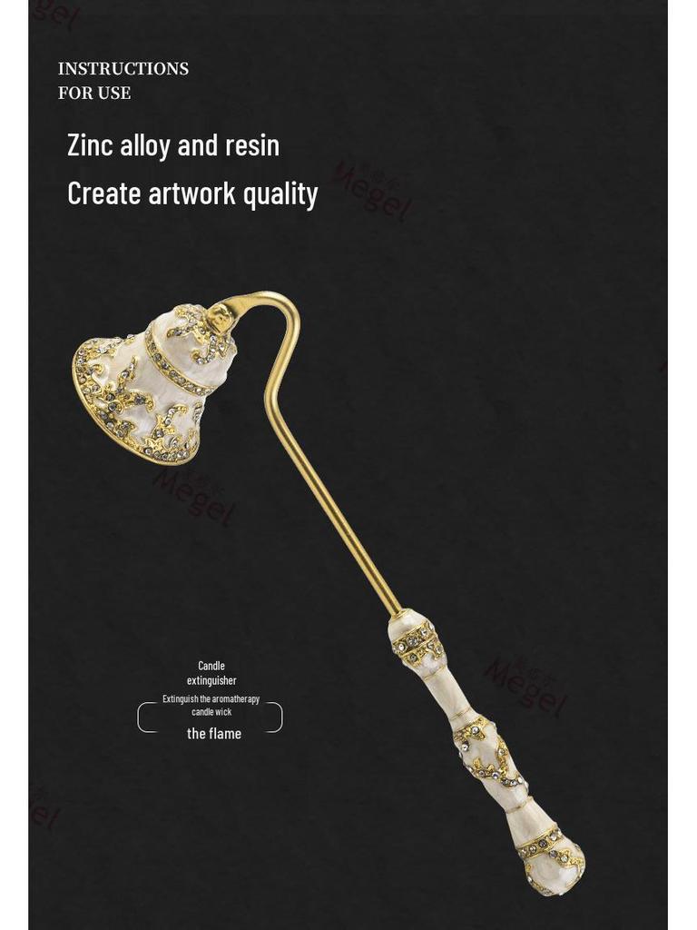 European Retro Handheld Candle Snuffer and Cover, Light Extinguisher Bell Tool, Perfect for Gifts.