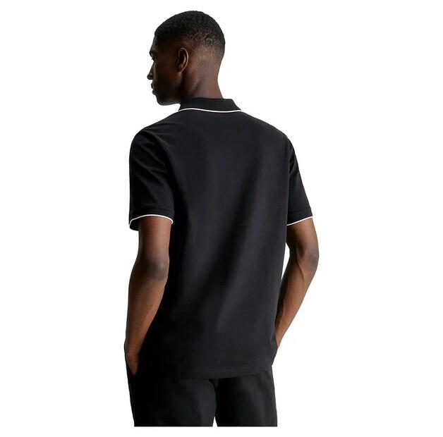 Calvin Klein Stretch Pique Tipping Short Sleeve Polo