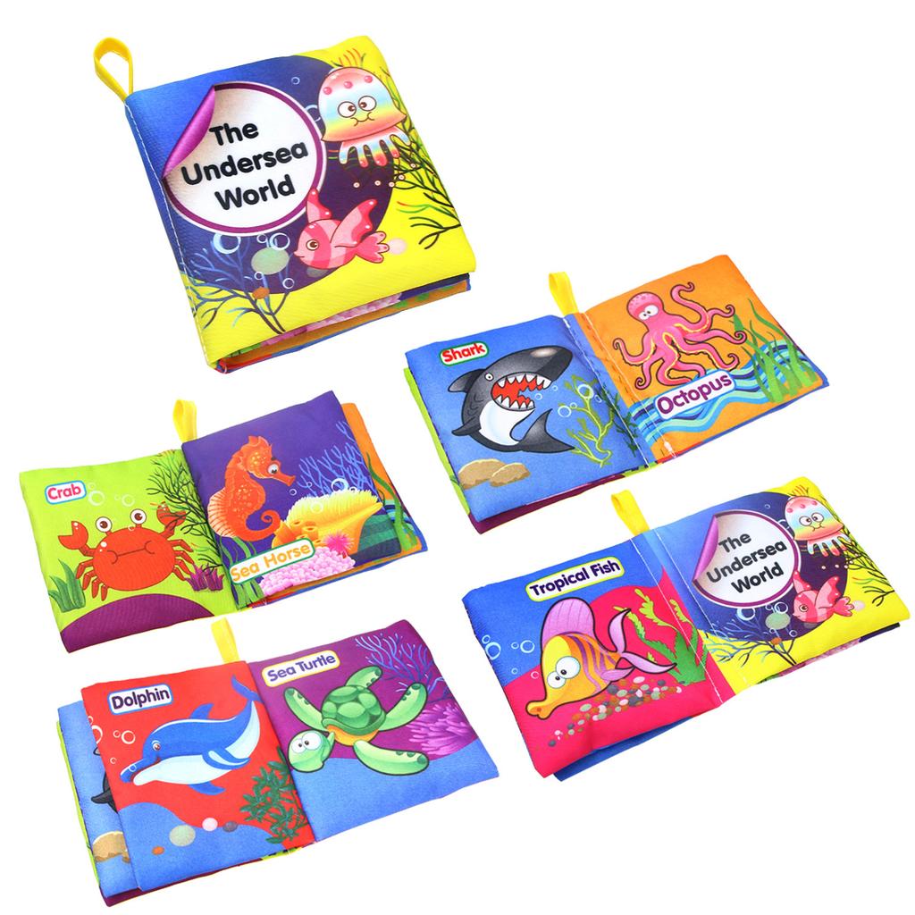 Baby Weiches Stoffbuch 0-36M Lernspielzeug Interaktives Eltern-Kind Montessori Marionette Pädagogisches Spielzeug für Jungen Mädchen Kinder Geschenk