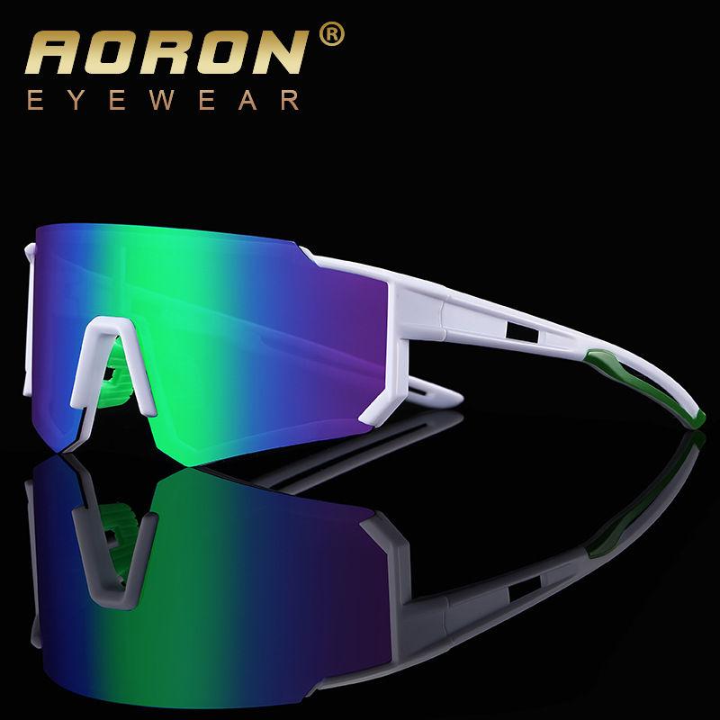 AORON Big Lens Cycling Sunglasses Outdoor Fashion Sport Driving Skiing Glasses for Men Women Polarized Sunglasses