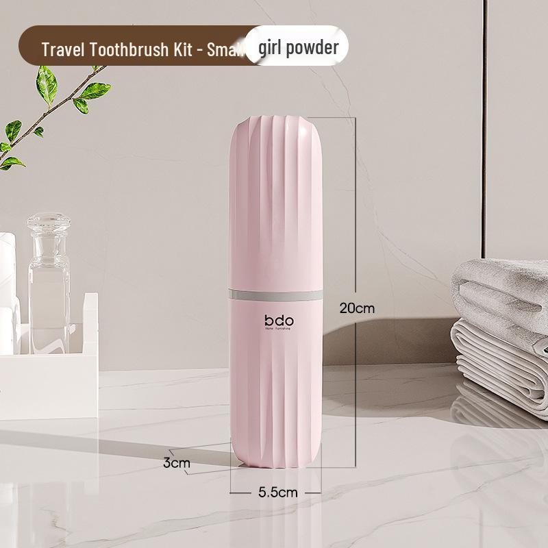 Portable Toothbrush and Mouthwash Holder Set with Toothbrushing Cup