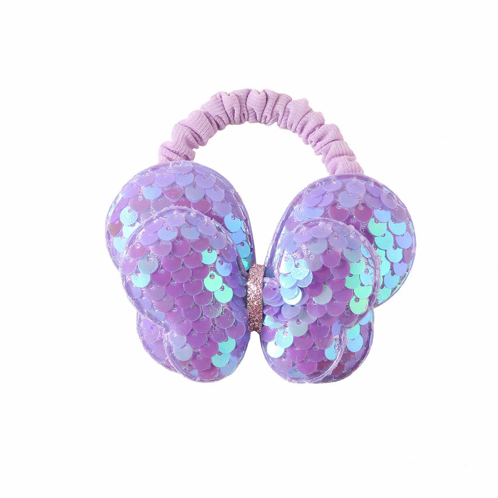 High-grade Sequined Bow Hair Rope Children's High Elastic Small Intestine Ring Does Not Hurt The Hair Rubber Band Ponytail Children's Hair Accessories
