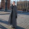 Extra-long Section Ladies Windbreaker To Ankle Spring and Autumn Korean Version of Loose Coat Over The Knee Jacket
