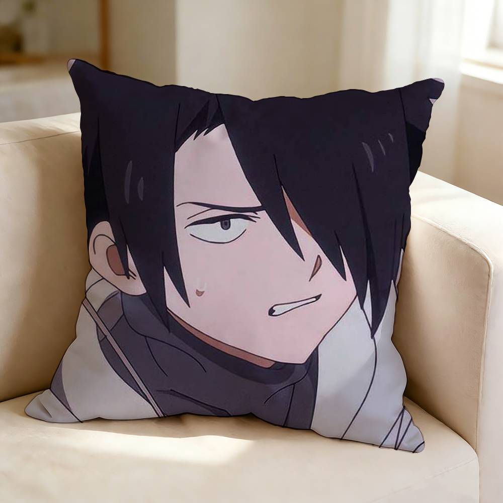 Anime RRay TThe PPromised Neverland Pillow Case Square DoubleSided Sofa Cushion Cover Bedroom Bedside Pillow