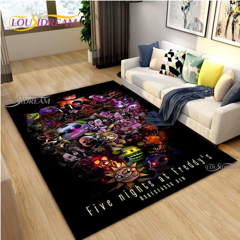 Horror Bear Night Game Carpet for Living Room Bedroom Rug Kitchen Kids Door Unslip Floor Mat Birthday gift photography props Rug