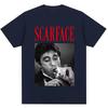 Scarface Movie Al Pacino Same Style T-shirt, Unisex Retro Hip Hop Loose Cotton Casual Streetwear Fashion T-Shirt