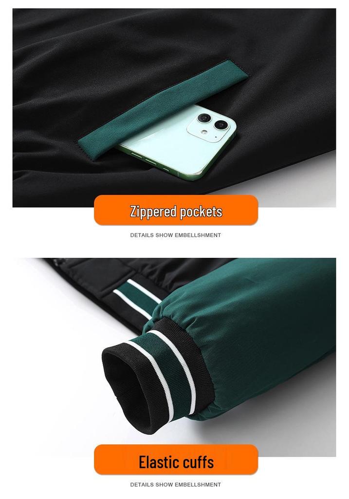 Men's Plus Size Trendy Loose Baseball Jacket - Spring/Autumn Hong Kong Style, Scruffy Cool Casual Outerwear for Couples