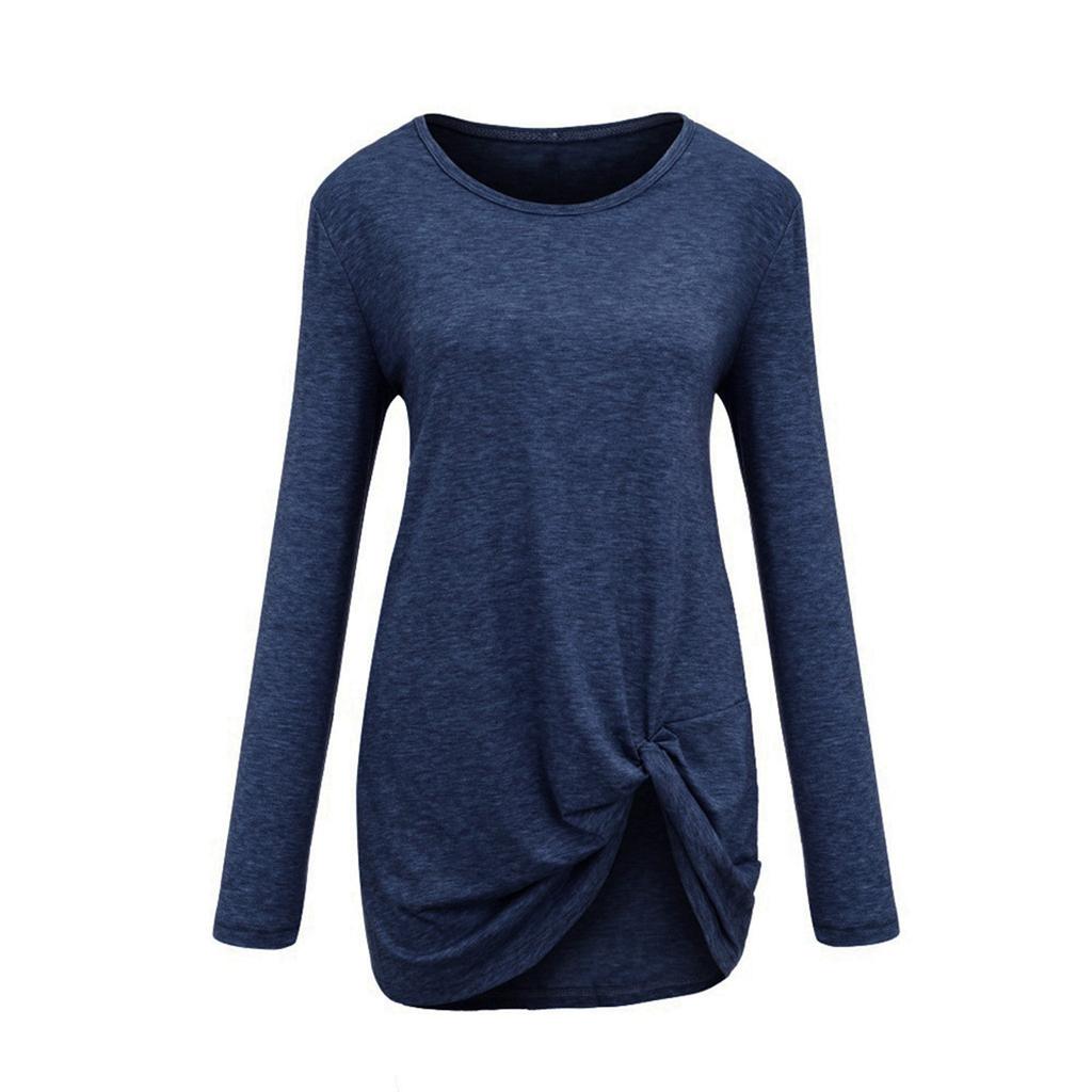 Women Fashion Loose Long Sleeve Casual T-Shirt Blouse Tops