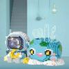 Earth Moon Astronaut Pen Holder Small Particles Assembled Building Blocks Children Toy Gift