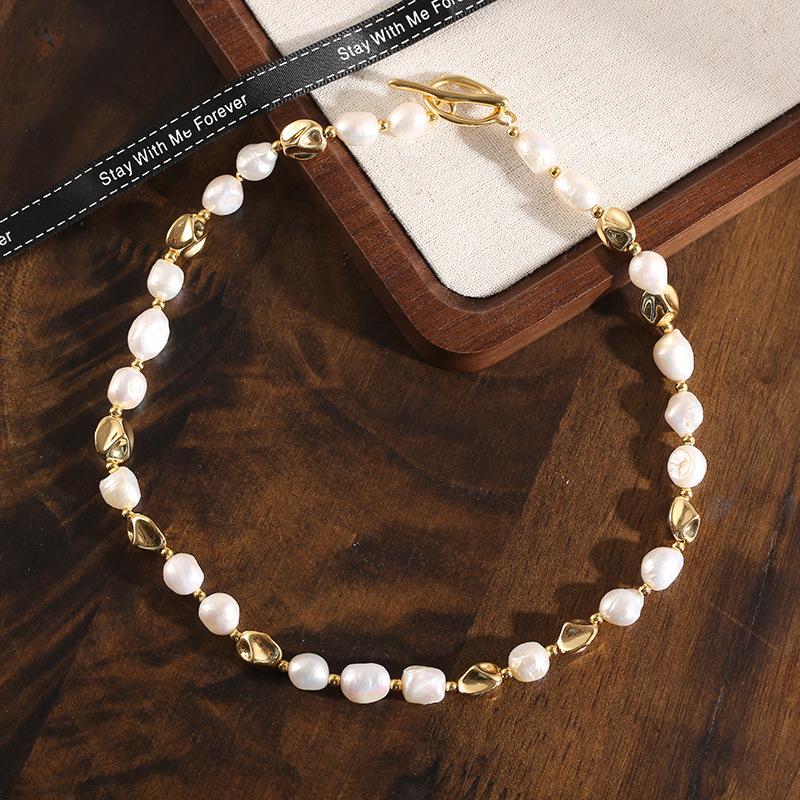 

NALA Ожерелье из пресноводного жемчуга женское, легкая роскошь, высокое чувство моды, ожерелье для通勤, простое, с высоким чувством, длинное NL02617N-J