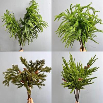 Artificial Soft Rubber Christmas Pine Needle Branch for Home Decoration