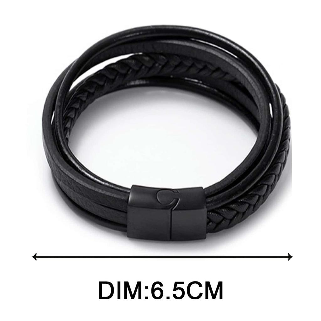 1pc Black Five -layer Symmetrical Bracelet, Men's Bracelet, Showing Men's Charm