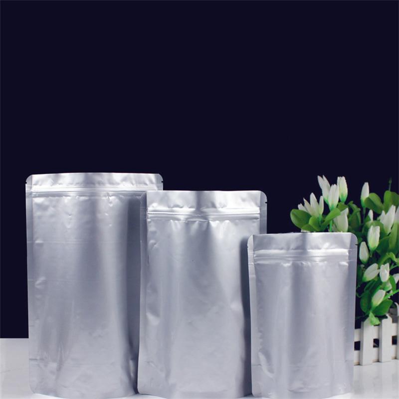 10 szt. Aluminiowa folia Mylarowa Torba Stojąca z Zamknięciem Zip Samozamykająca się Nacięcie do Rozdarcia Wielokrotnego Użytku Doypack Saszetki na Jedzenie Przekąski Czekoladę