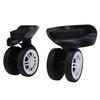 2pcs Luggage Suitcase Wheels Black Universal Rotation Quiet Double Row Casters for Spare Parts
