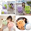 Adorable Bubble Tea Boba Cup Plush Pillow Cushion For Cozy Softness In 4 Sizes