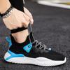 Men's Flyknit Sports Shoes Casual Mesh Breathable Single Shoes Front Lace Up Sneaker Lightweight Running Shoes 39-44