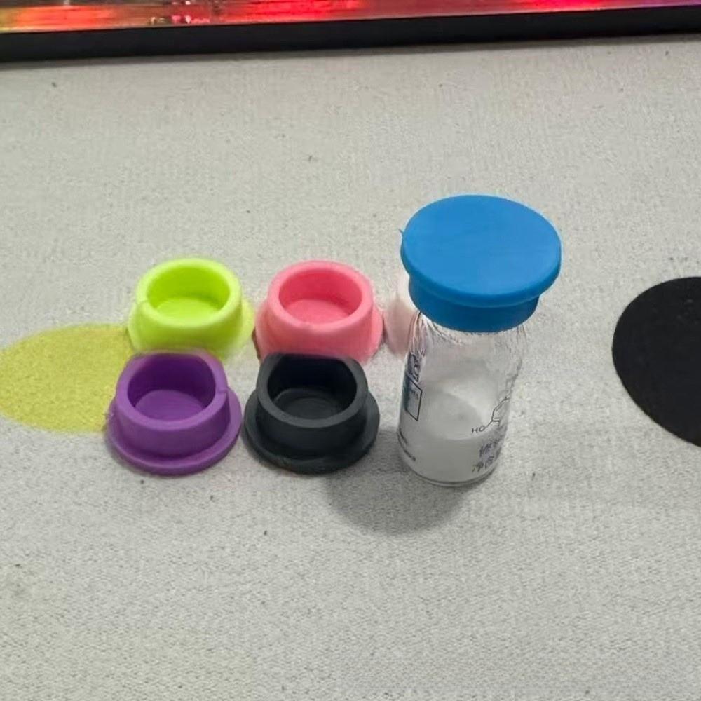 12Pcs/Pack Leak Free Glass Vials Protective Vial Caps Reusable Leak-Proof Bottle Cap Dust Plug Sealer Stopper