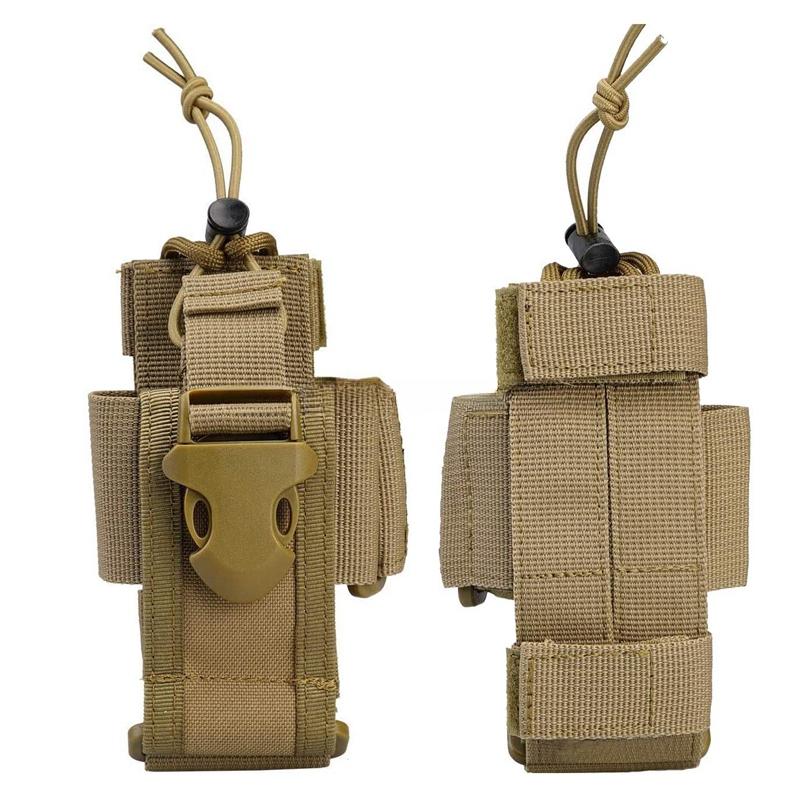 1Pc Adjustable Radio Holder Bag Molle Two Way Radio Holster Pouch Holder Nylon Duty Storage Case Walkie Talkie Bag
